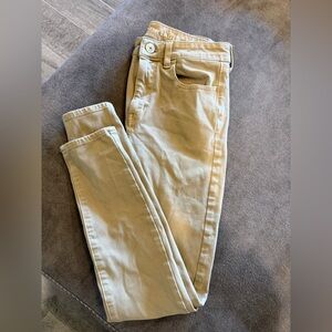 American Eagle Outfitters Women's Beige Skinny Jeans